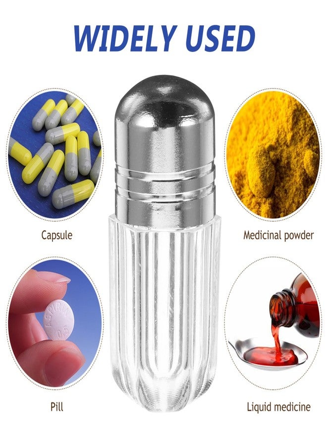 Healeved 20 Pack Travel Size Plastic Pill Bottles with Secure Caps Clear Refillable Medicine Containers Mini Vials for Pills Capsules and Small Items - Image 3